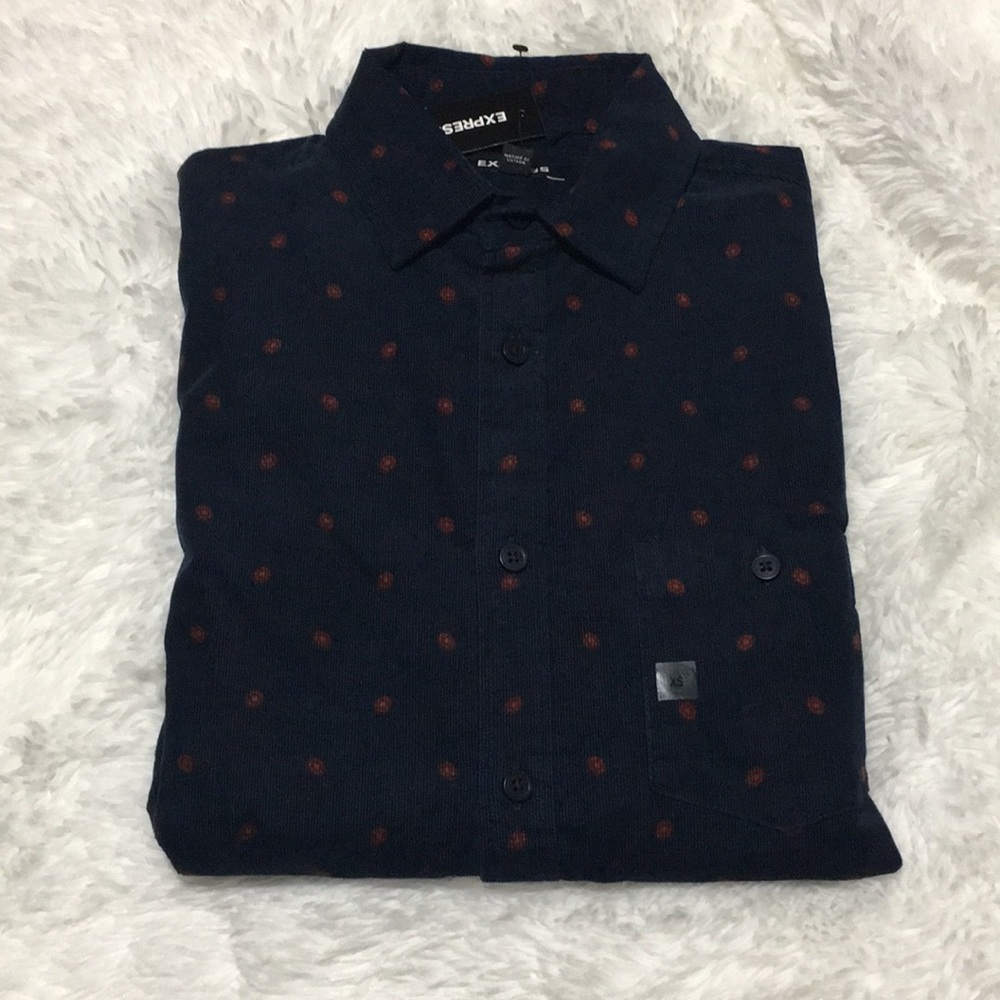 Express men’s long sleeve corduroy shirt